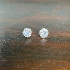 Silver Diamond Earrings